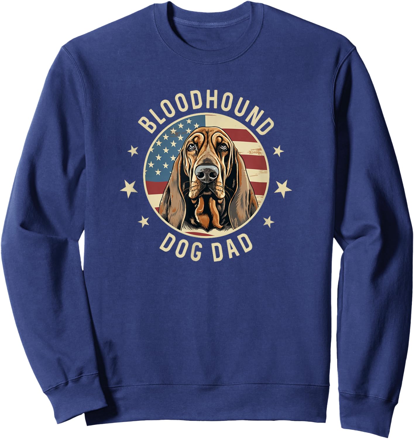 Bloodhound Gifts , Bloodhound Dog Dad Sweatshirt - Sweatshirt | Navy