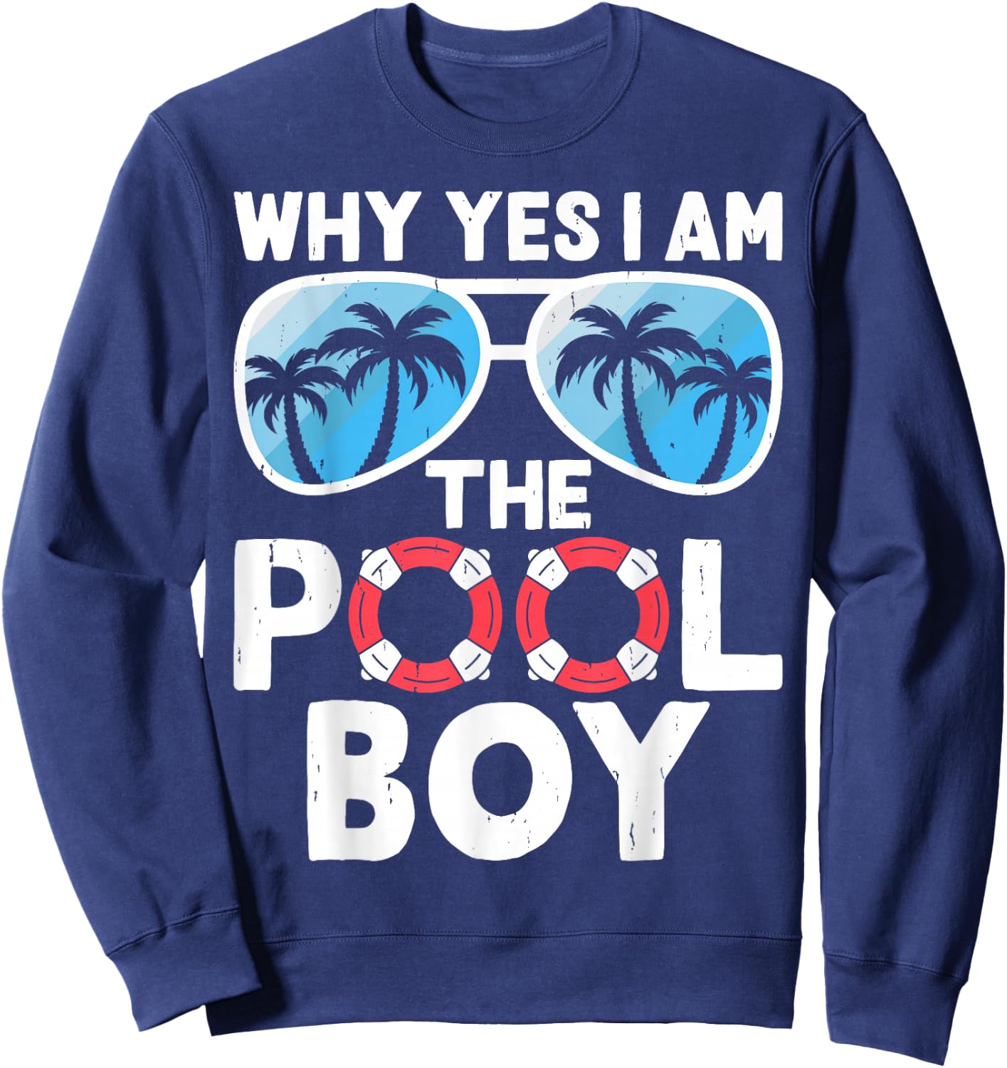 Pool Boy Swimmer Swimming Swim Team Gift Men Women Kids Sweatshirt - Sweatshirt | Navy