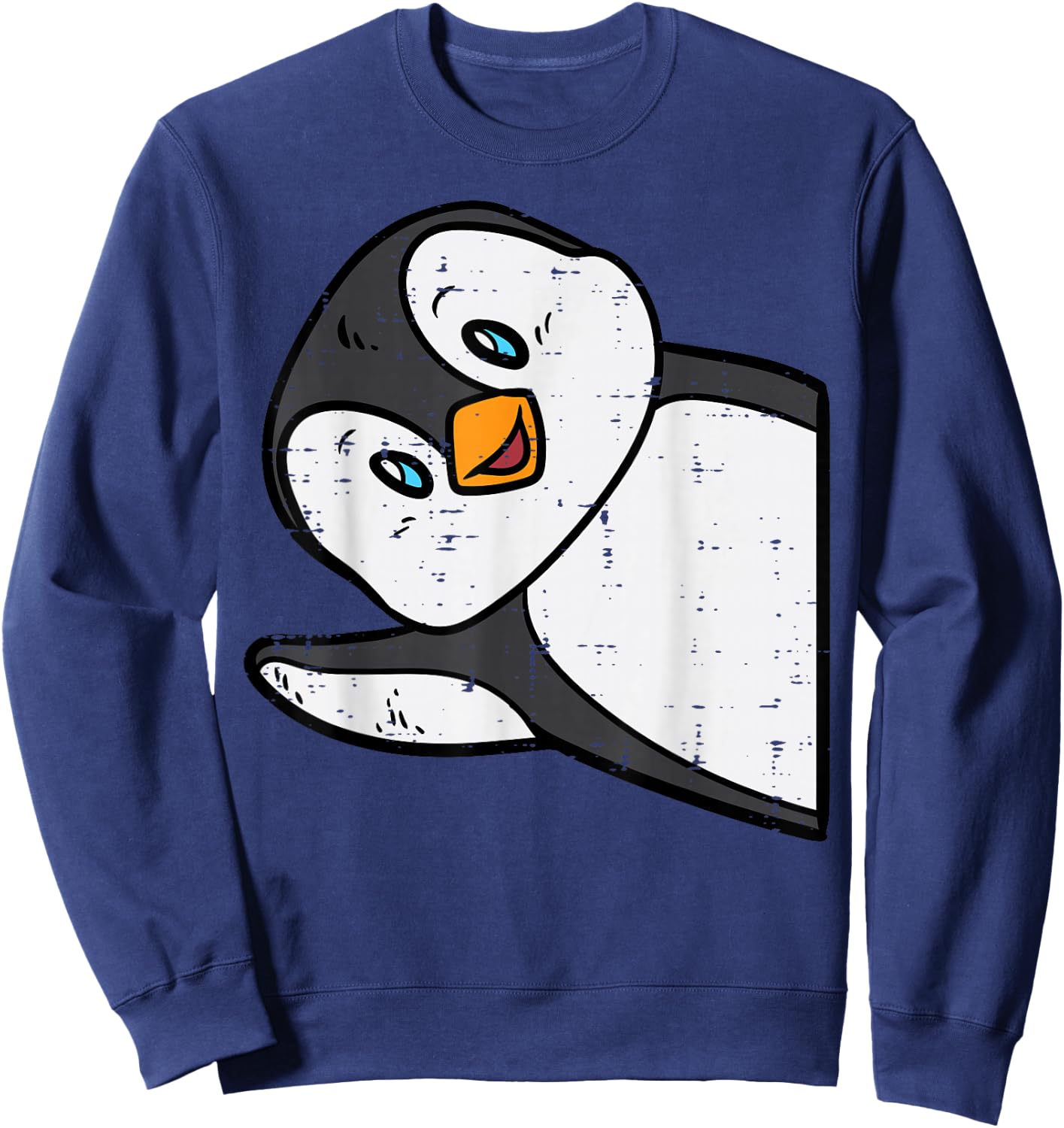 Emperor Penguin Wave Cute Boys Girls Kids Toddler Women Men Sweatshirt - Sweatshirt | Navy