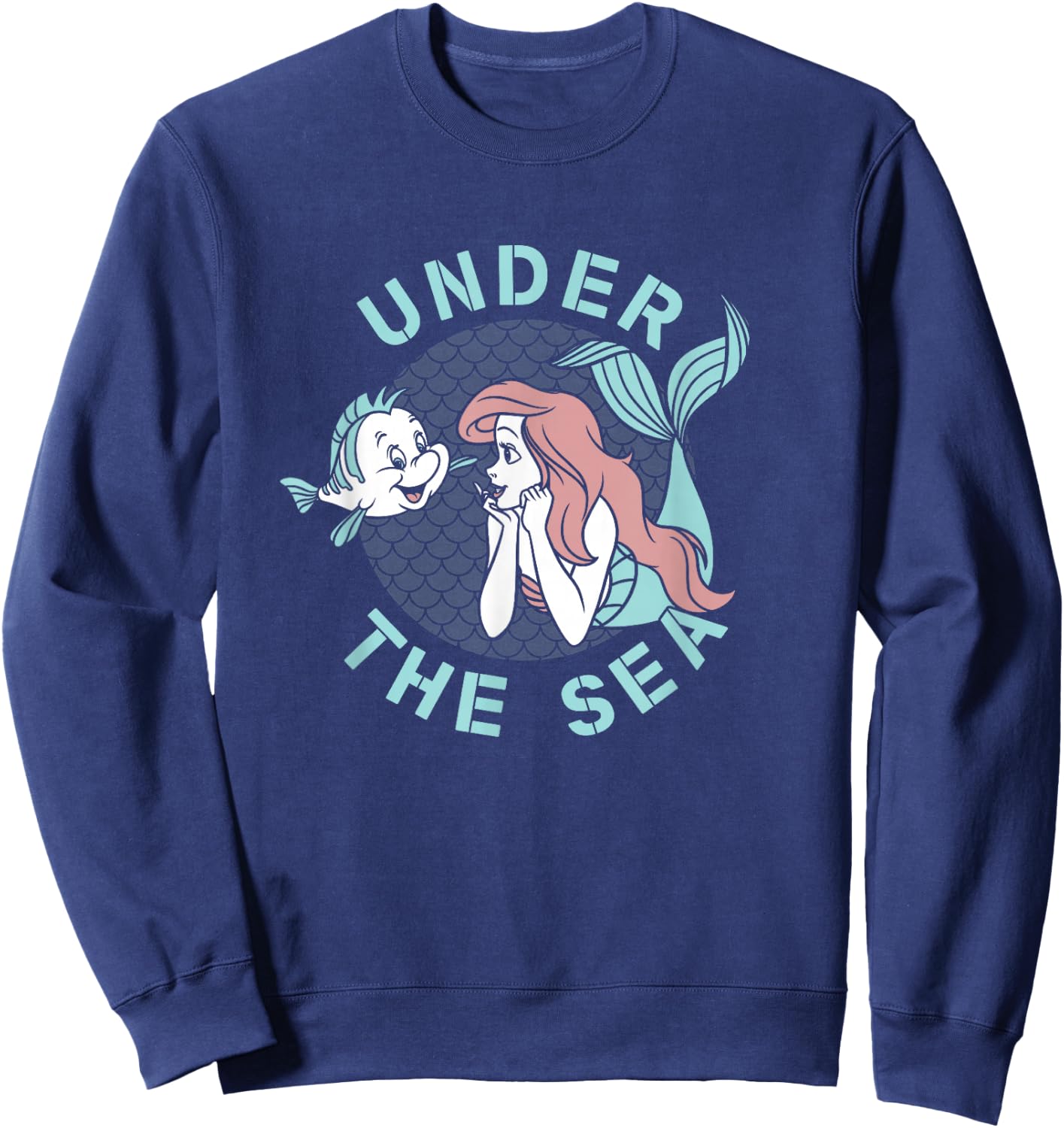 Disney The Little Mermaid & Flounder Friends Under The Sea Sweatshirt - Sweatshirt | Navy