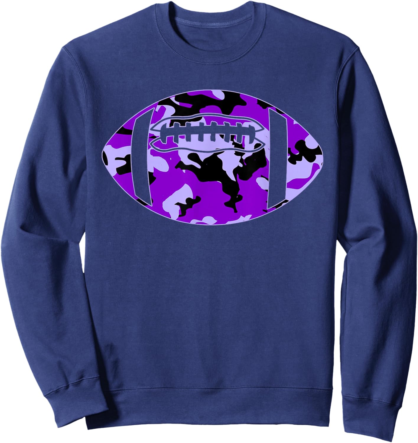 Camouflage Football Shirt - Purple Camo Football Sweatshirt - Sweatshirt | Navy