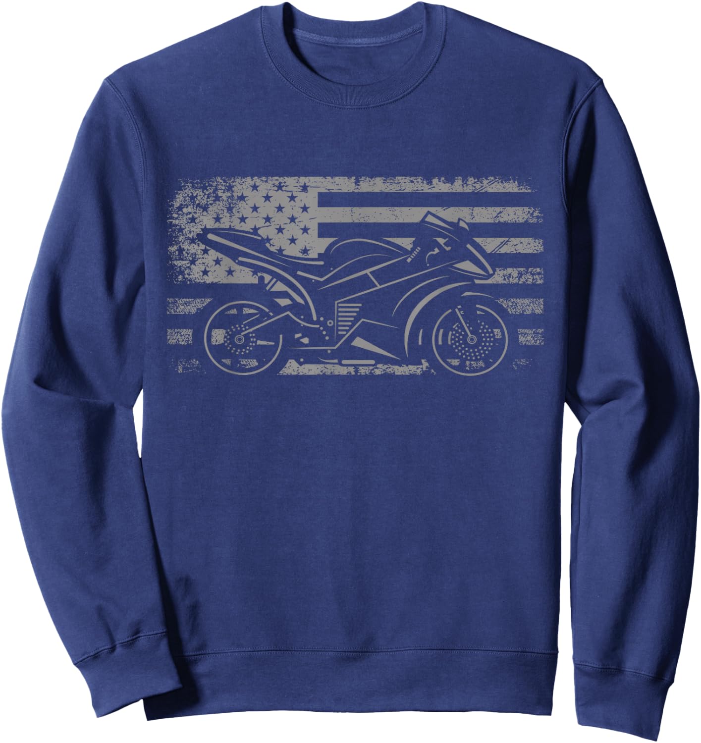 American Flag Motorcycle Apparel - Motorcycle Sweatshirt - Sweatshirt | Navy