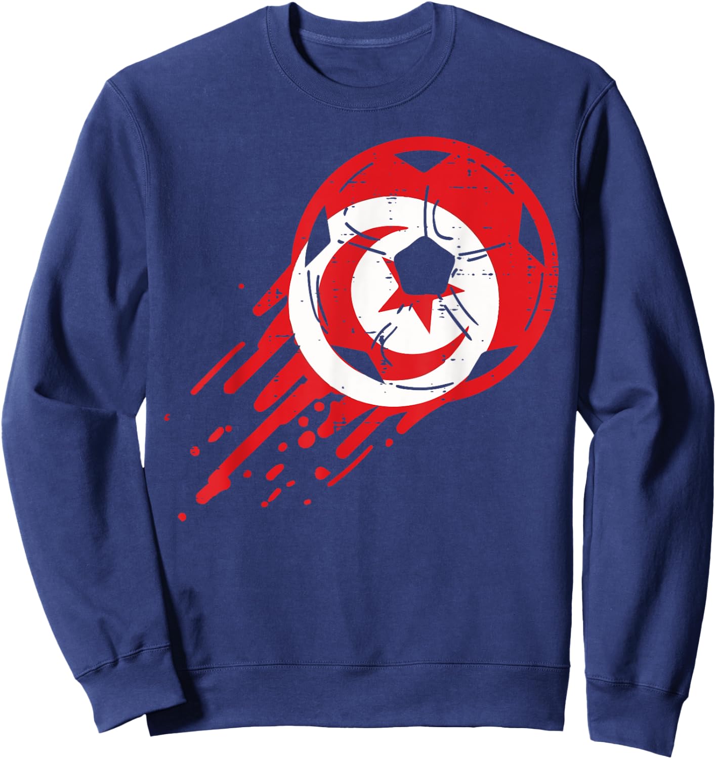 Tunisia Flag Tunisian Soccer Football Fan Men Women Kids Sweatshirt - Sweatshirt | Navy