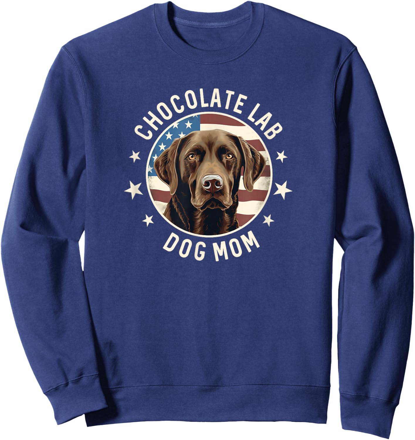 Chocolate Lab Gifts, Chocolate Labrador Retriever Dog Mom Sweatshirt - Sweatshirt | Navy