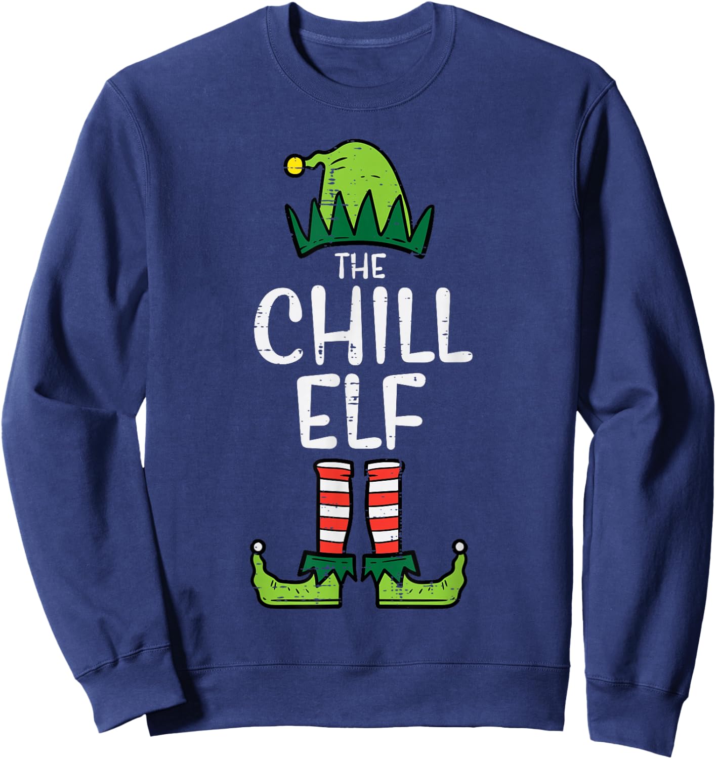 Chill Elf Xmas Matching Christmas For Family Sweatshirt - Sweatshirt | Navy