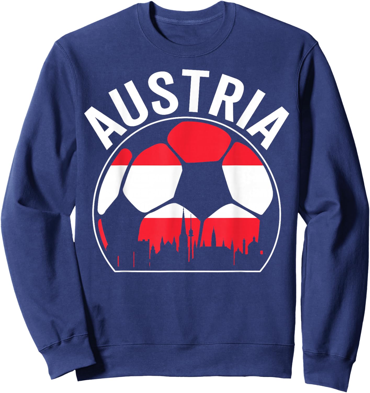 Österreich Fußballmannschaft Spieler Fan Souvenir Galerie Sweatshirt - Sweatshirt | Navy