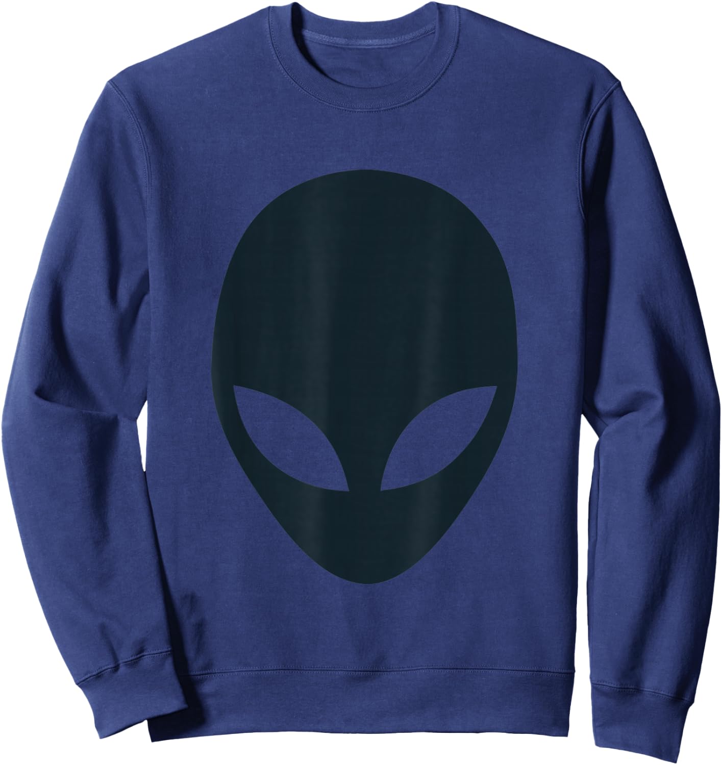 Alien with White Eyes Black Head , gray Sweatshirt - Sweatshirt | Navy