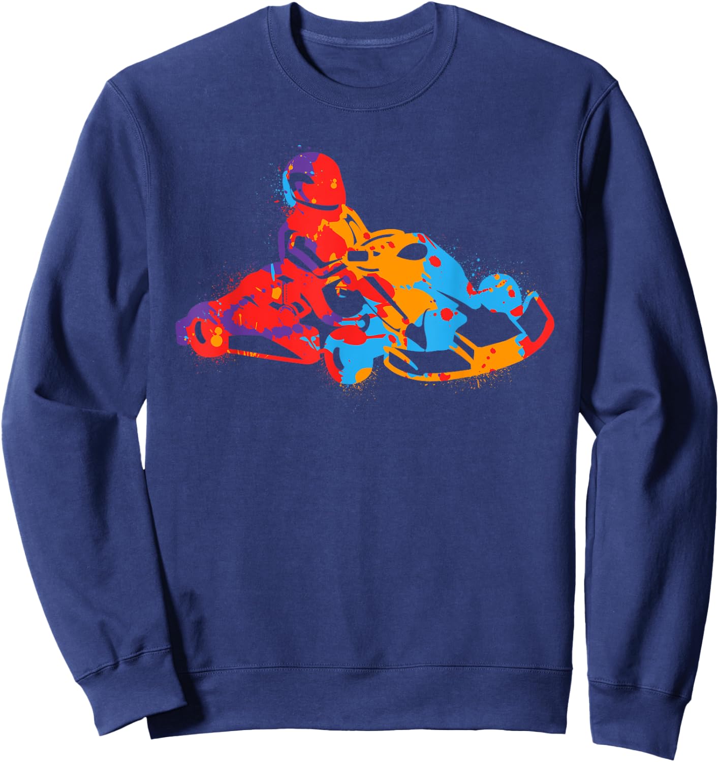 Kart Racing Colourful Boys Go Karts Motorsport Go-Kart , black Sweatshirt - Sweatshirt | Navy