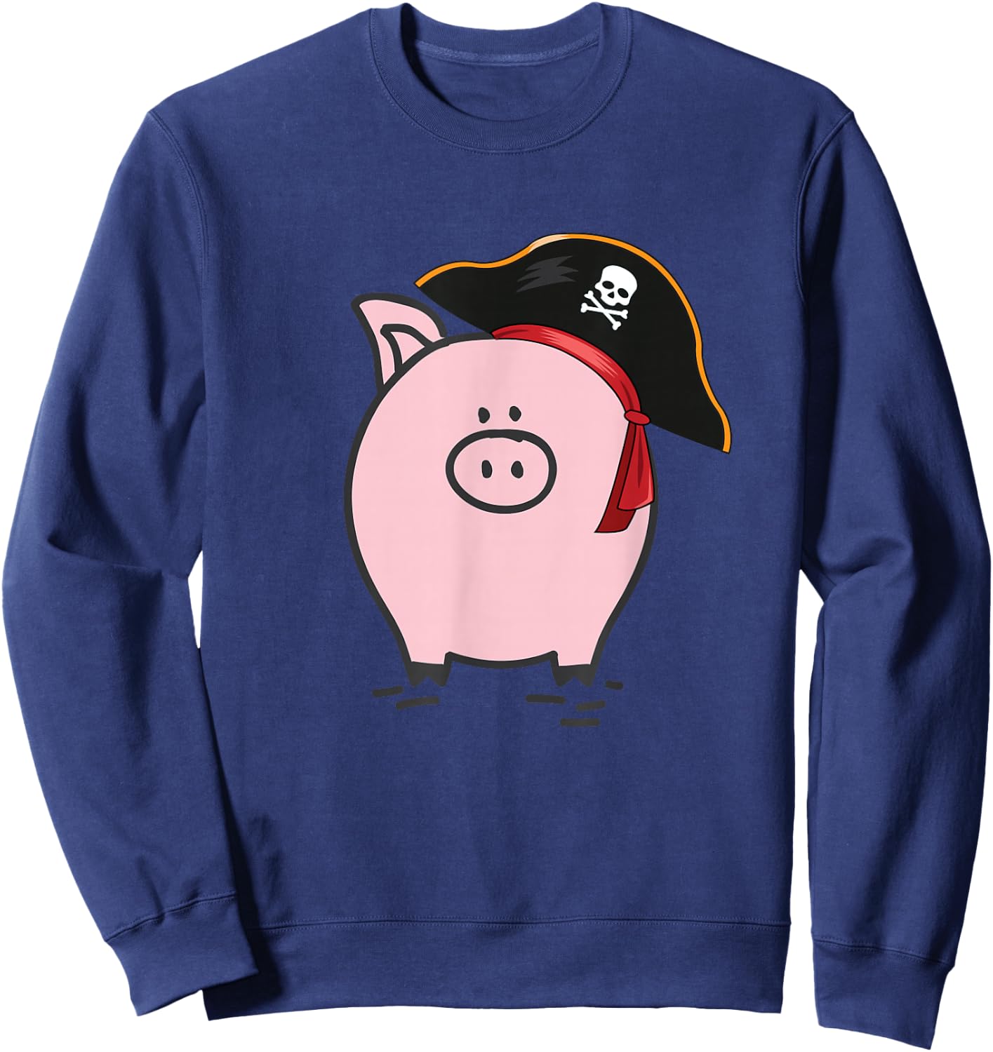 Pig Pirate Piglets Farmer Pig Day Sweatshirt - Sweatshirt | Navy