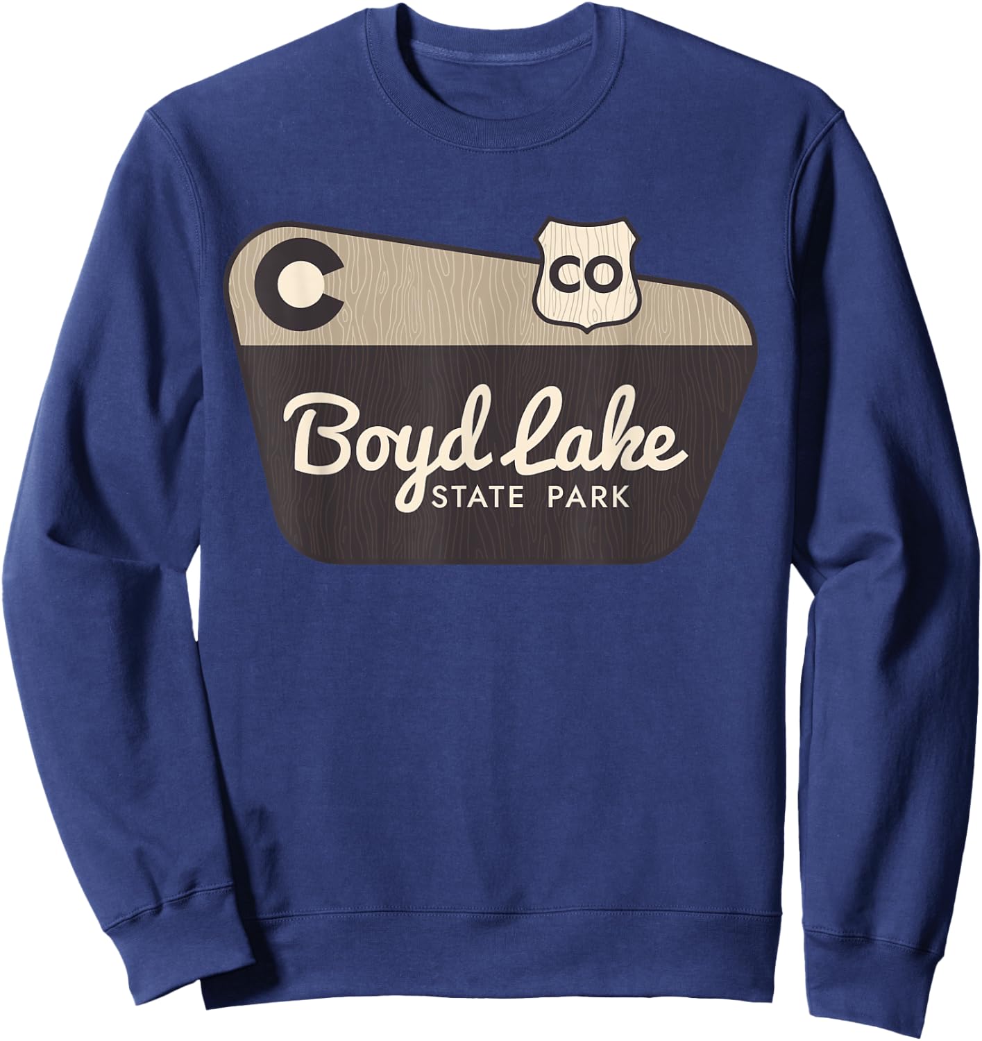 Boyd Lake State Park Colorado Welcome Sign Souvenir Sweatshirt - Sweatshirt | Navy
