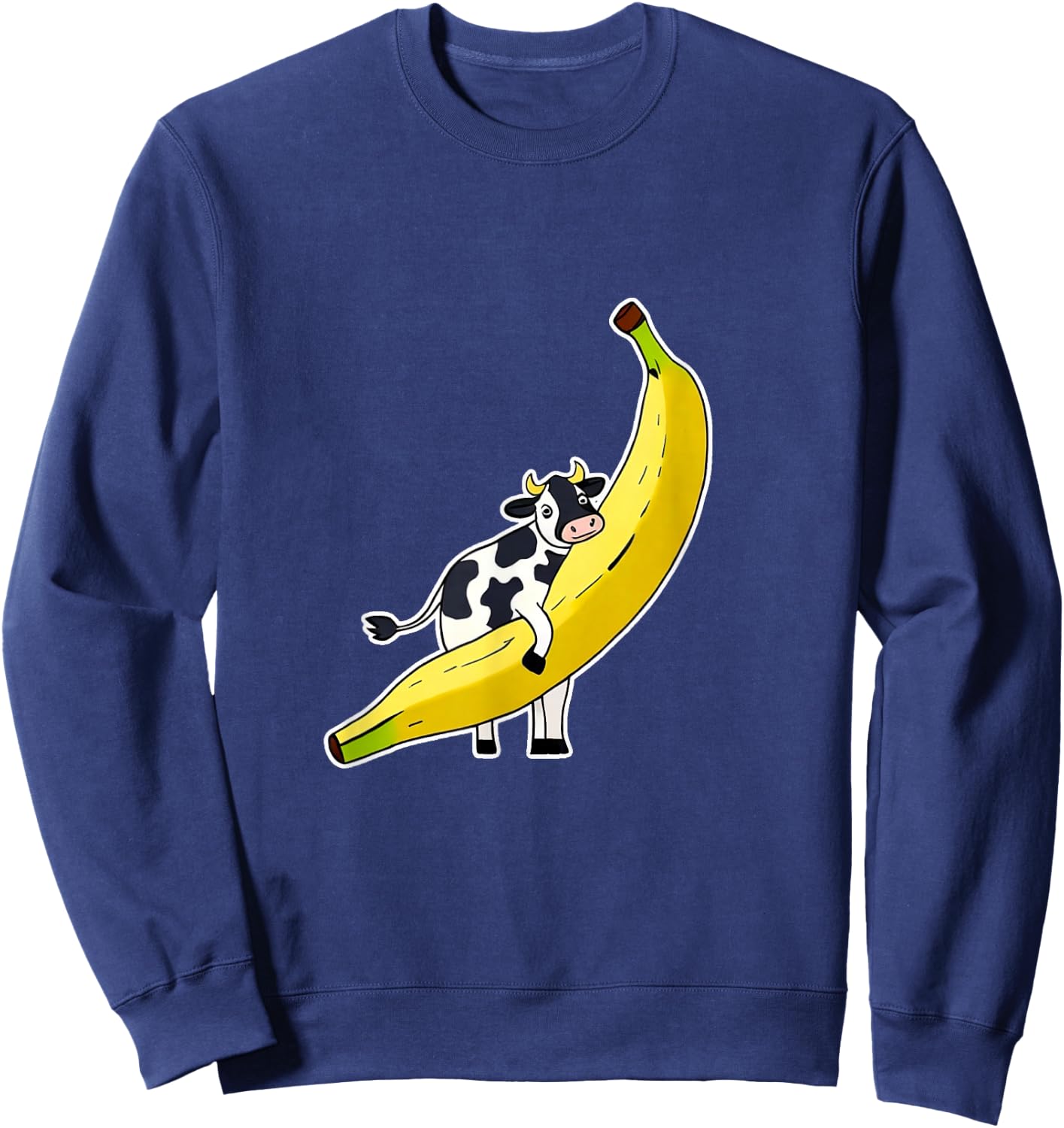 Banana Cow funny animal Sweatshirt - Sweatshirt | Navy