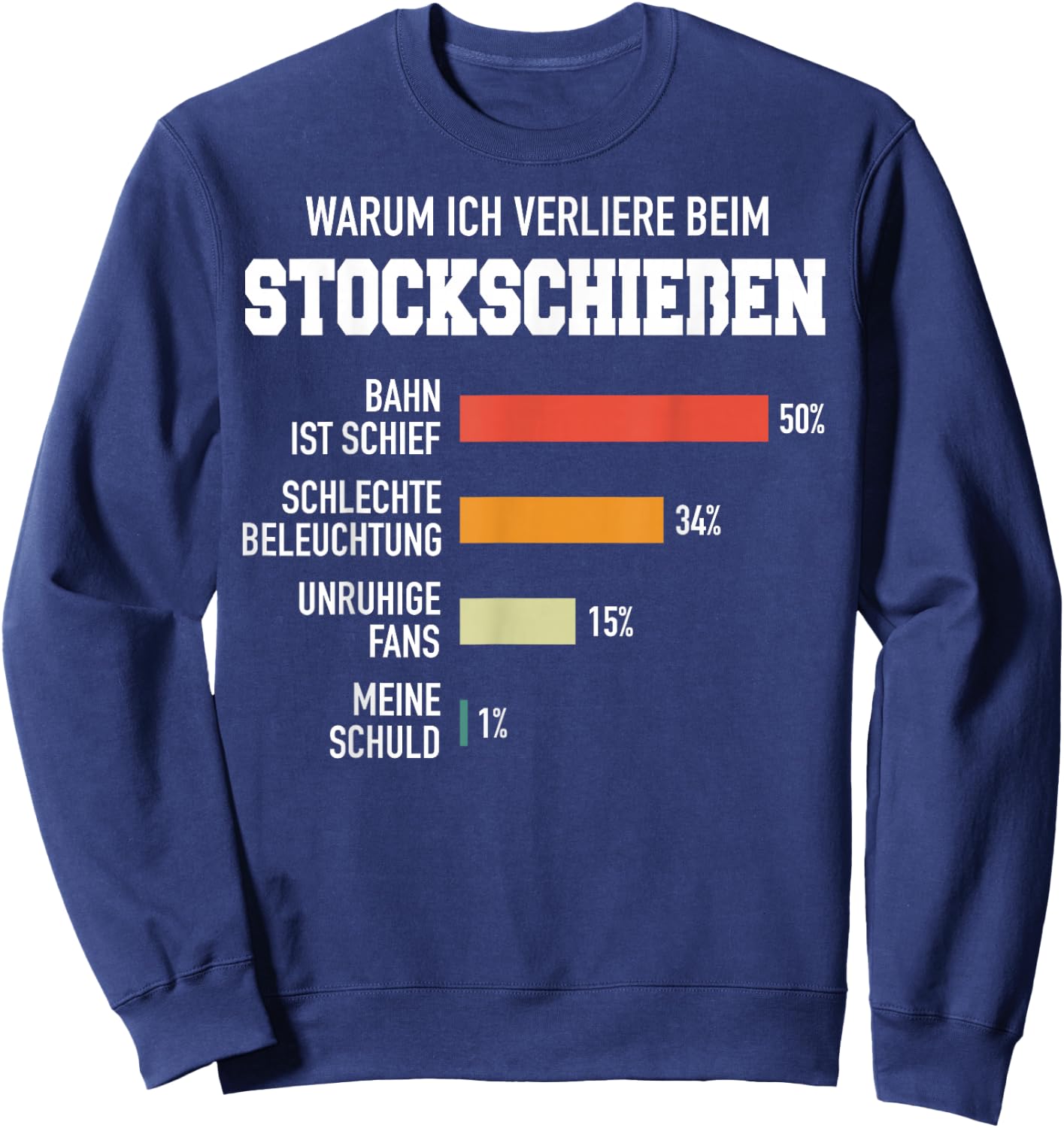 Stockschießen Eisstock Stockschütze Eisstockschießen Sweatshirt - Sweatshirt | Navy