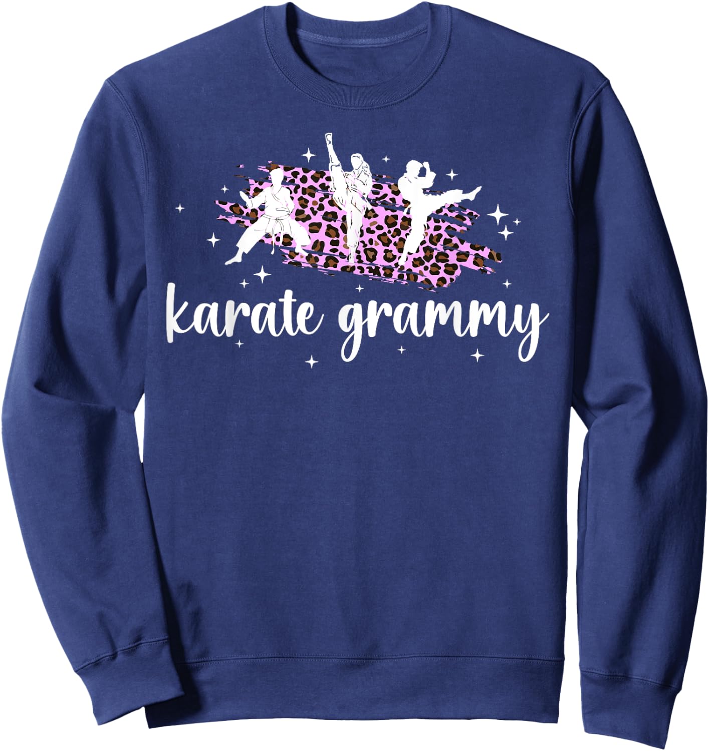 Karate Grammy Leopard Karate Grammy Grandma Sweatshirt - Sweatshirt | Navy