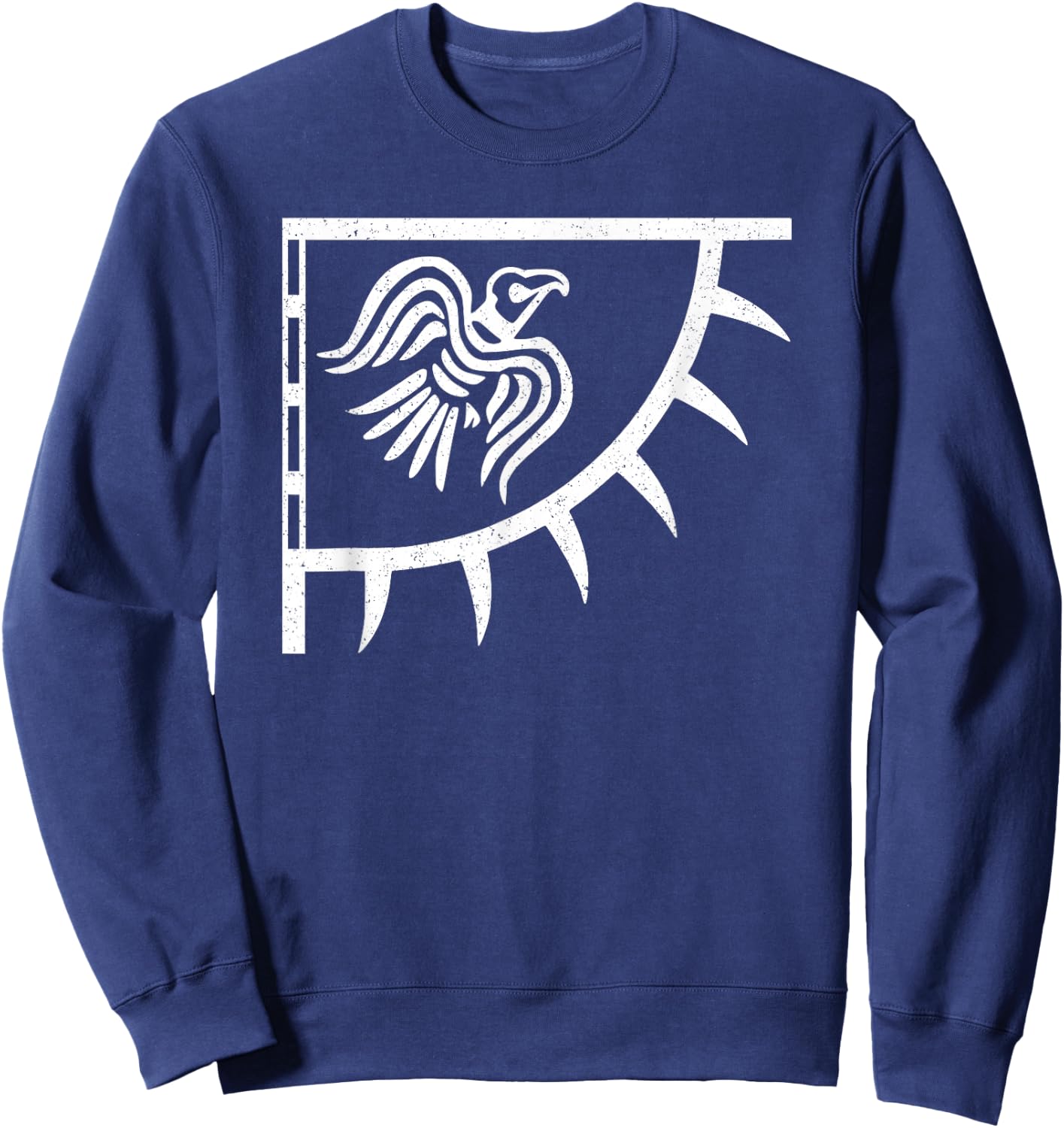 Raven Viking Banner Norse Flag Scandinavian Sweatshirt - Sweatshirt | Navy