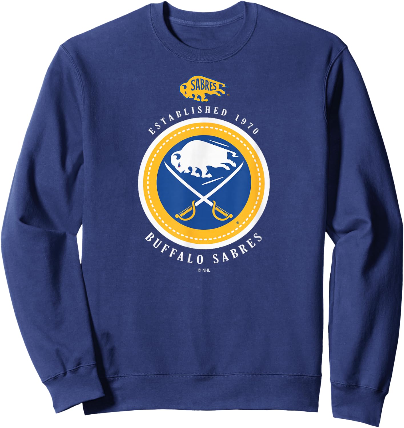 Buffalo Sabres Est 1970 Black Officially Licensed Sweatshirt - Sweatshirt | Navy