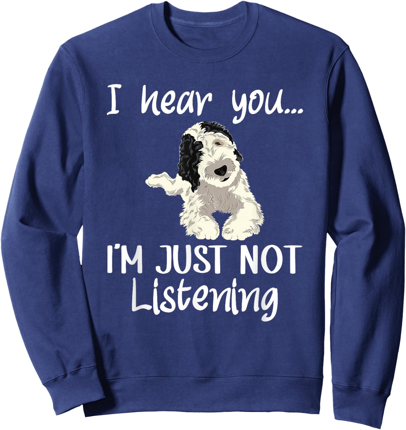 Doodle Dog Sheepadoodle Sweatshirt - Sweatshirt | Navy