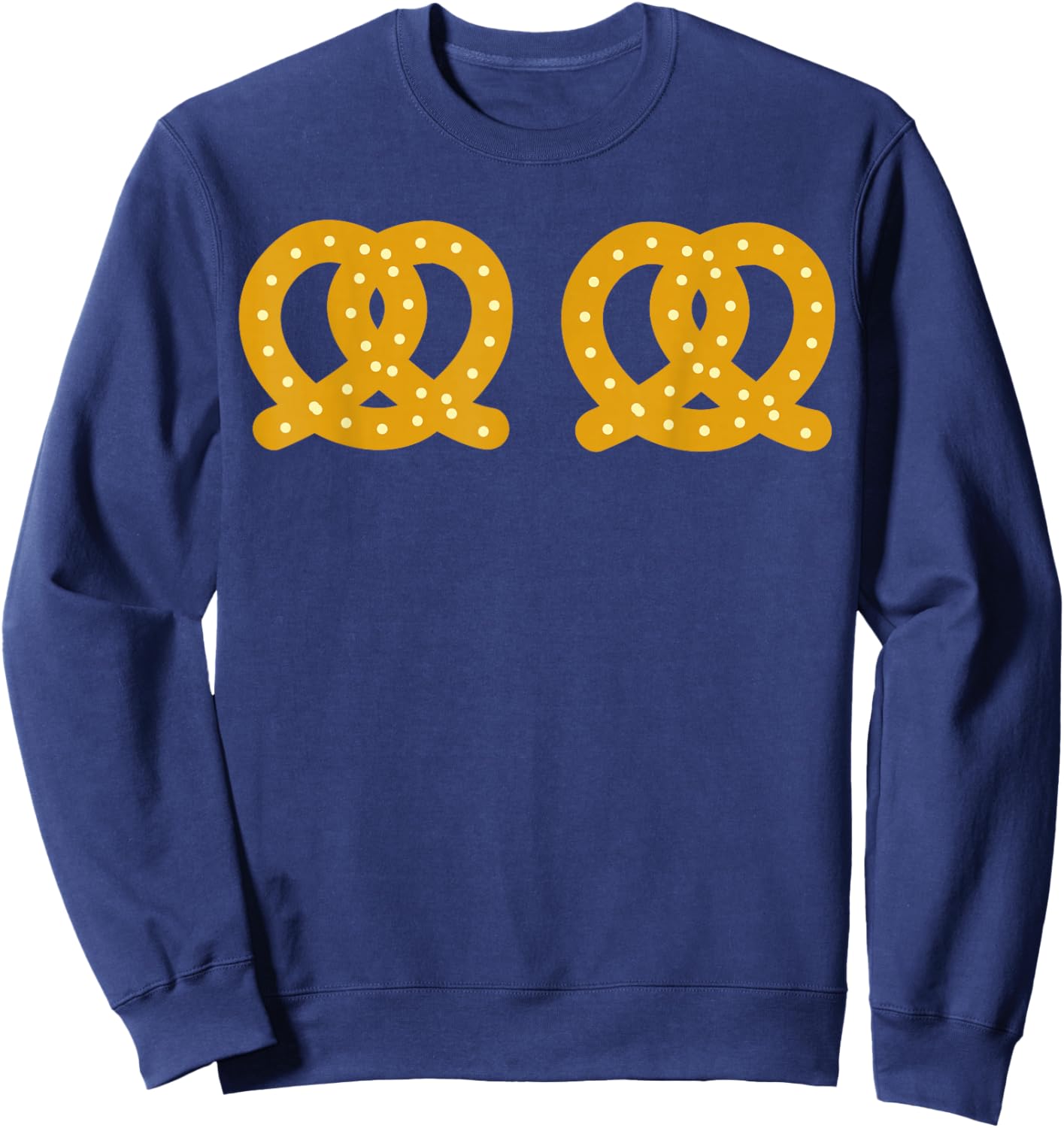 Oktoberfest Costume | Pretzel Boobs Funny Shirt | Halloween Sweatshirt - Sweatshirt | Navy