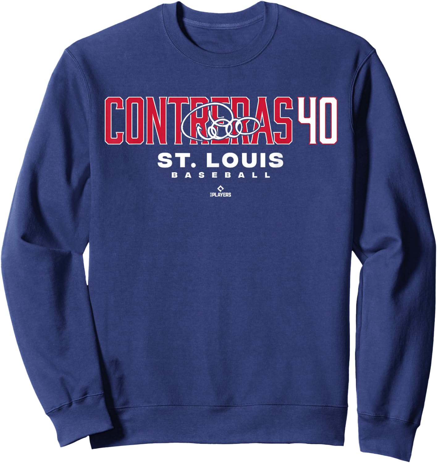 Name Number City Willson Contreras 40 St. Louis Baseball Sweatshirt - Sweatshirt | Navy