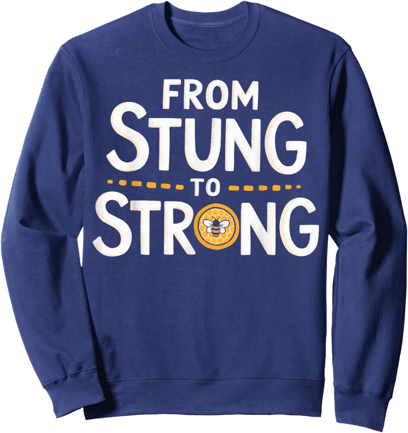 Bee Sting Survivor Bee Sting Recovery Funny Bee Attack Sweatshirt - Sweatshirt | Navy
