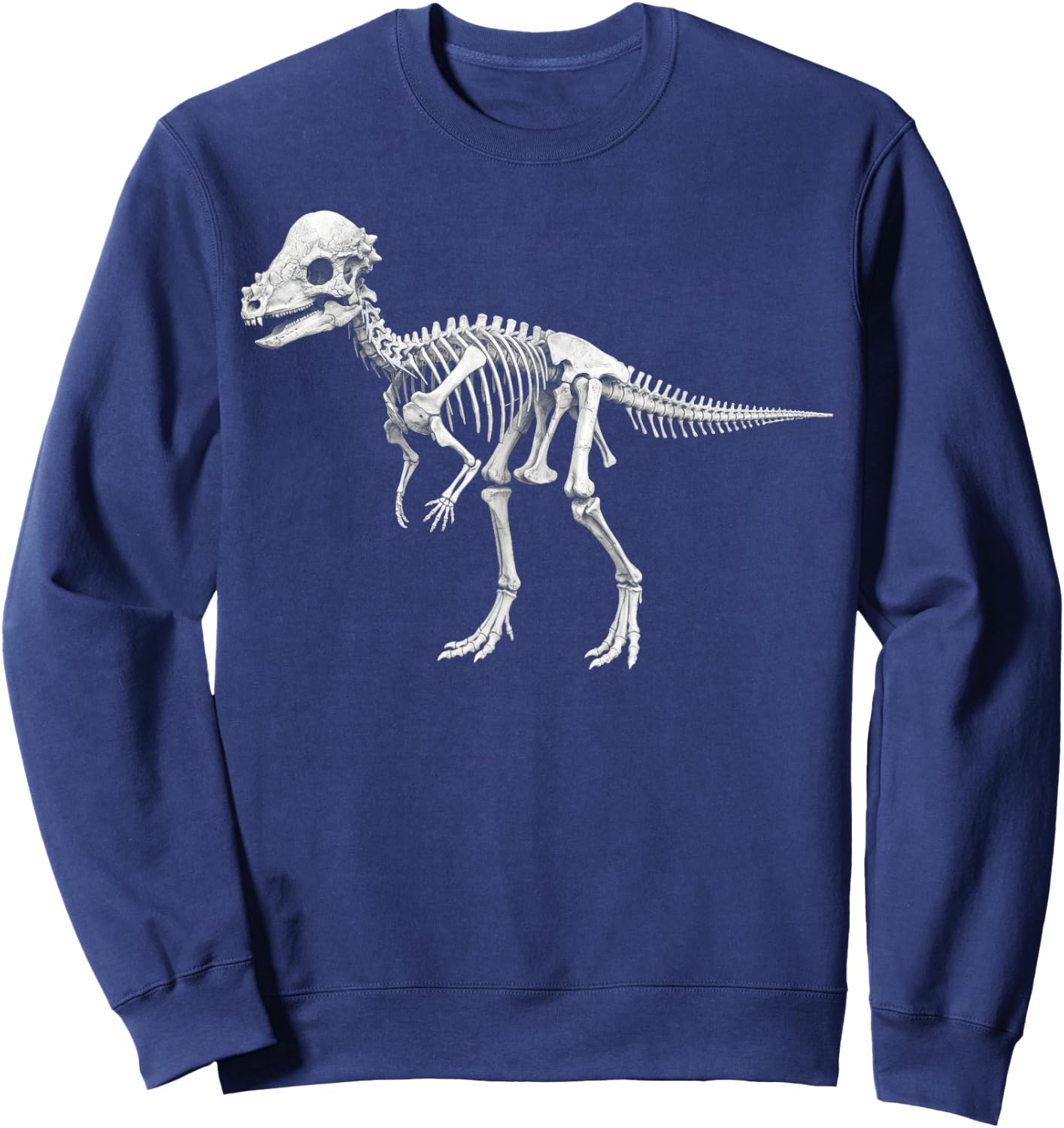 Pachycephalosaurus Skeleton Dome Head Dinosaur Fossil Sweatshirt - Sweatshirt | Navy