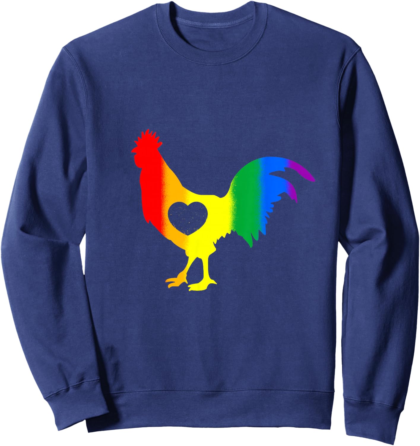 LGBTQ Rainbow Cock Gay Pride Month Ally Support Men Women Sweatshirt - Sweatshirt | Navy