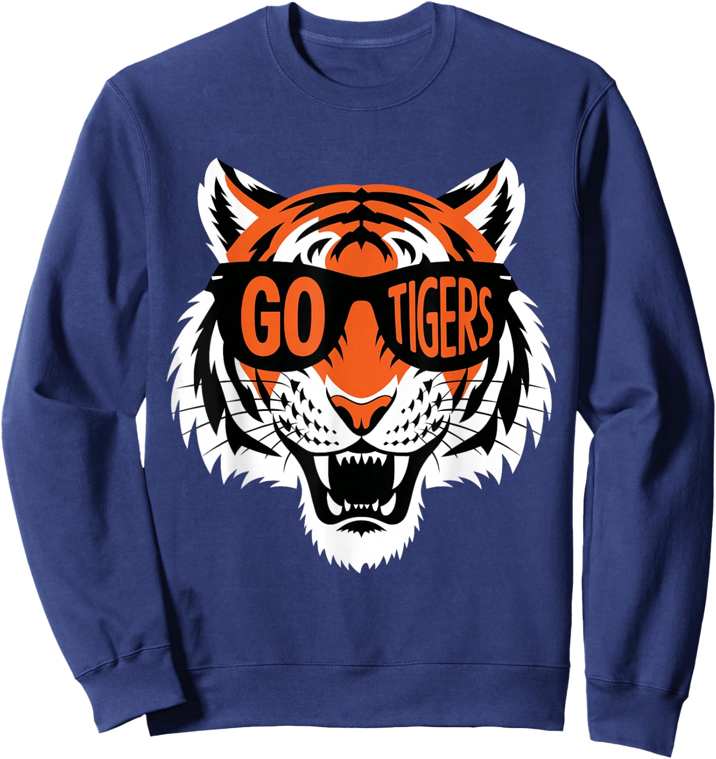 Retro Go Tigers Vintage Style Classic Gift Women Kid Sweatshirt - Sweatshirt | Navy