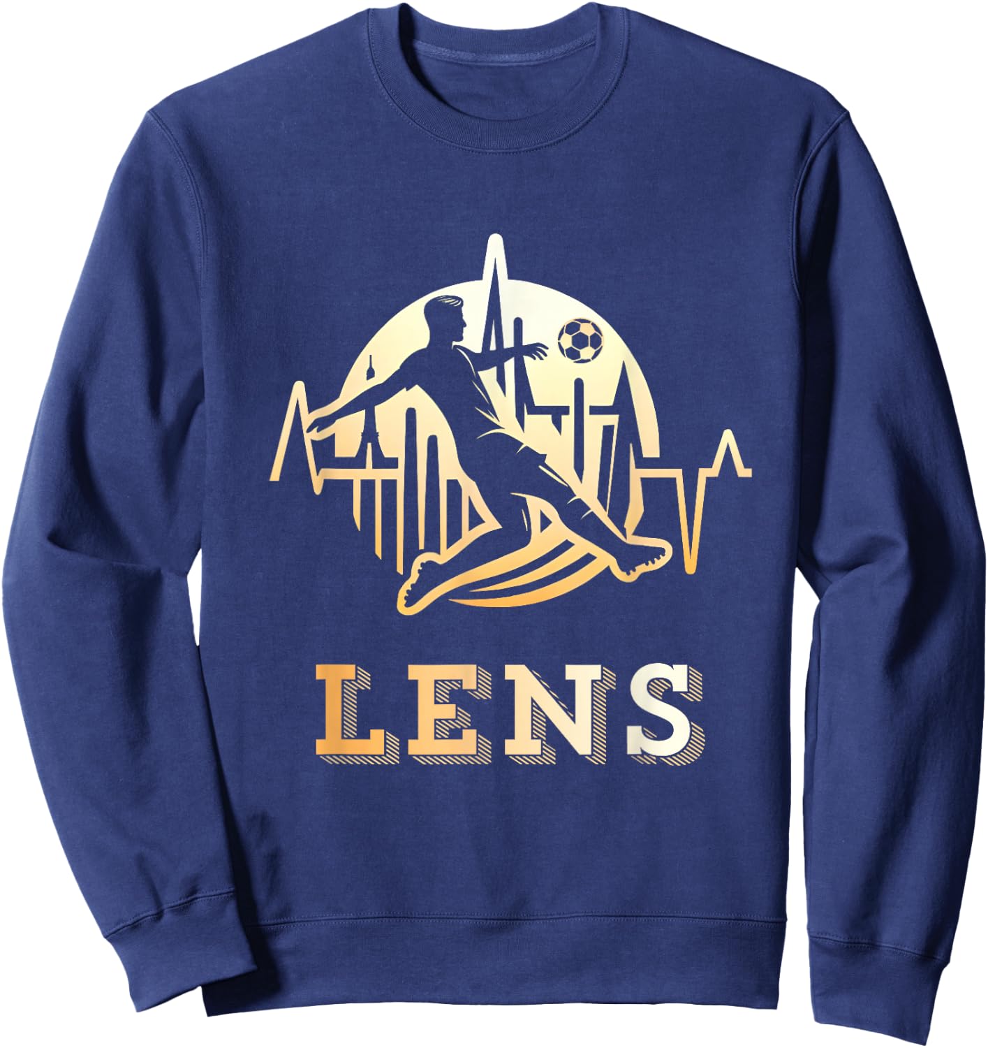 Lensois Football Lens Supporter Gift , Black, S Sweatshirt - Sweatshirt | Navy
