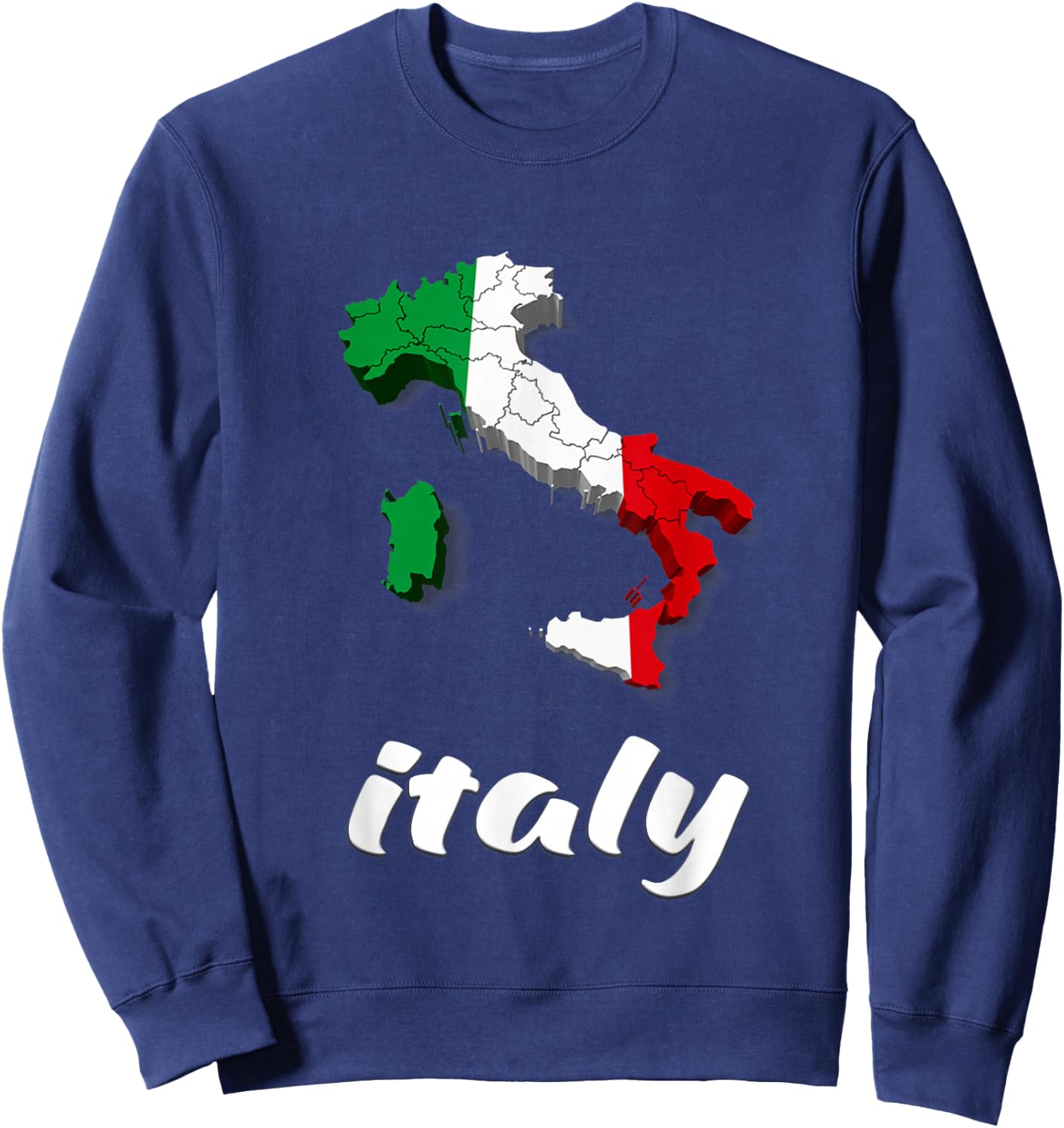 Italien Flagge Italien Liebhaber Italien Shirt für Mädchen Italien Herren Sweatshirt - Sweatshirt | Navy