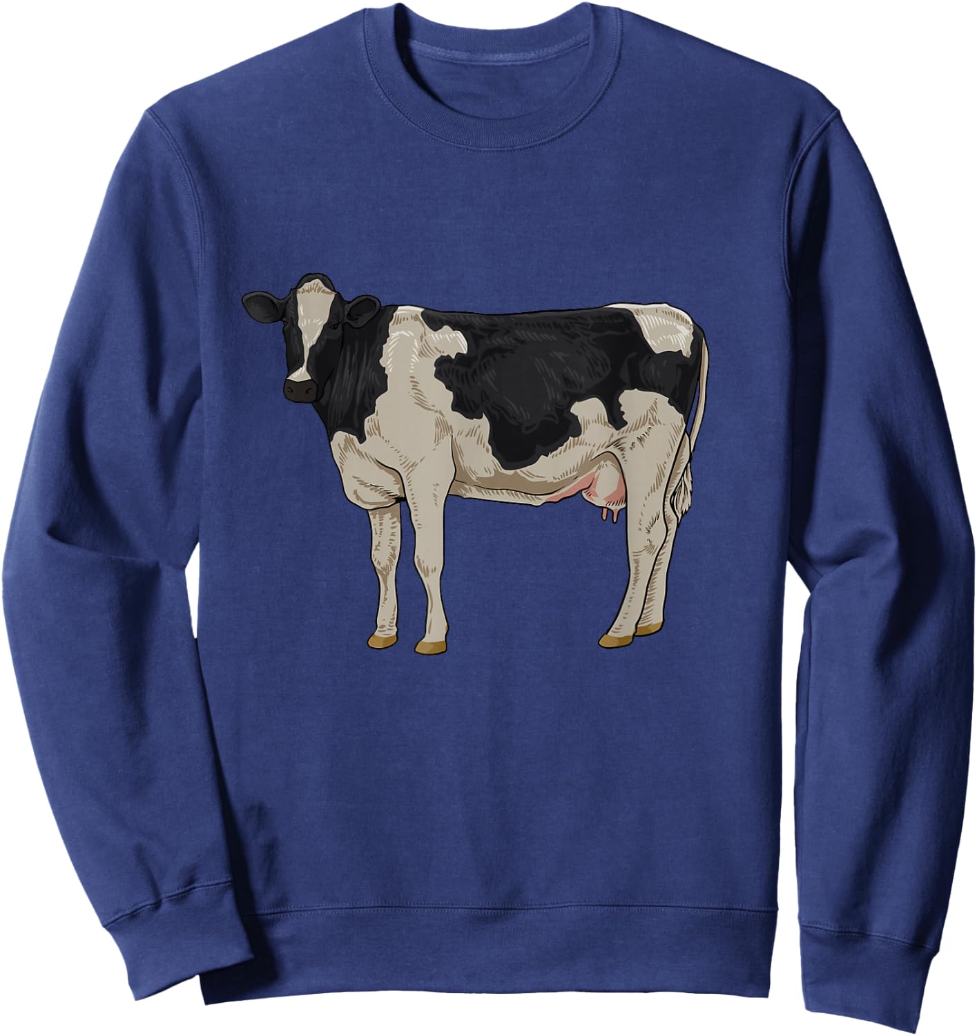 Drawing of a Holstein cattle Sweatshirt - Sweatshirt | Navy