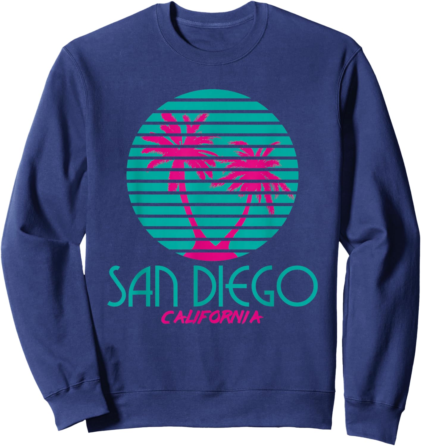 San Diego CA T Shirt Palm Trees California Souvenir Sweatshirt - Sweatshirt | Navy