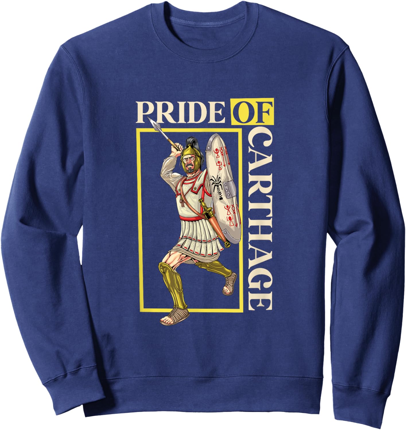Carthage - Hoplite Carthaginian , Black, S Sweatshirt - Sweatshirt | Navy