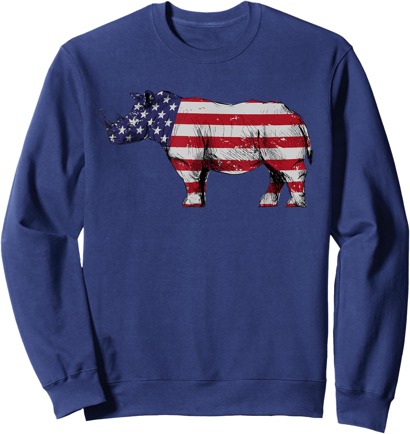 Cool Rhino Design Women Kids Rhinoceros Rhino Lover Sweatshirt - Sweatshirt | Navy