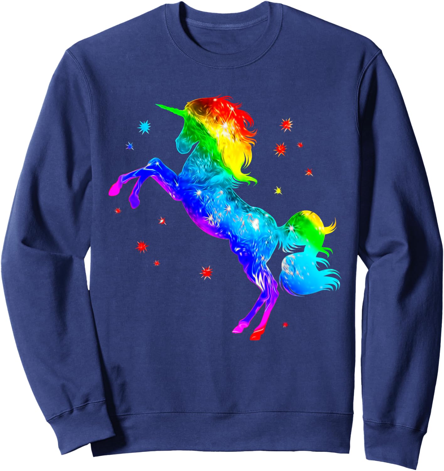 Unicorn Rainbow Galaxy Gay Pride Sweatshirt - Sweatshirt | Navy