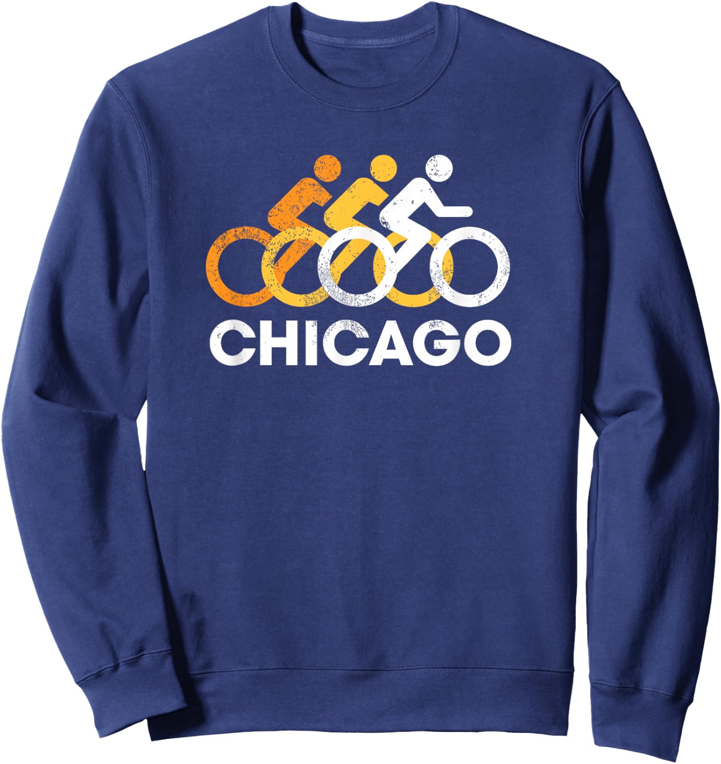 Vintage Bike Chicago Sweatshirt - Sweatshirt | Navy