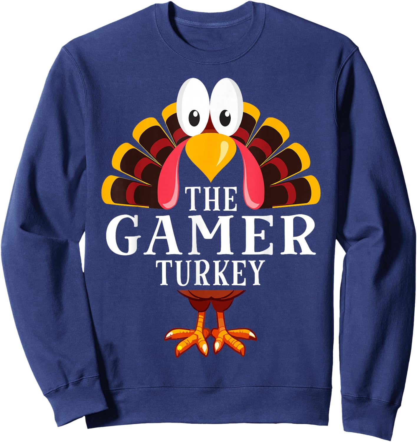 Thanksgiving The Gamer Turkey Matching Sweatshirt - Sweatshirt | Navy