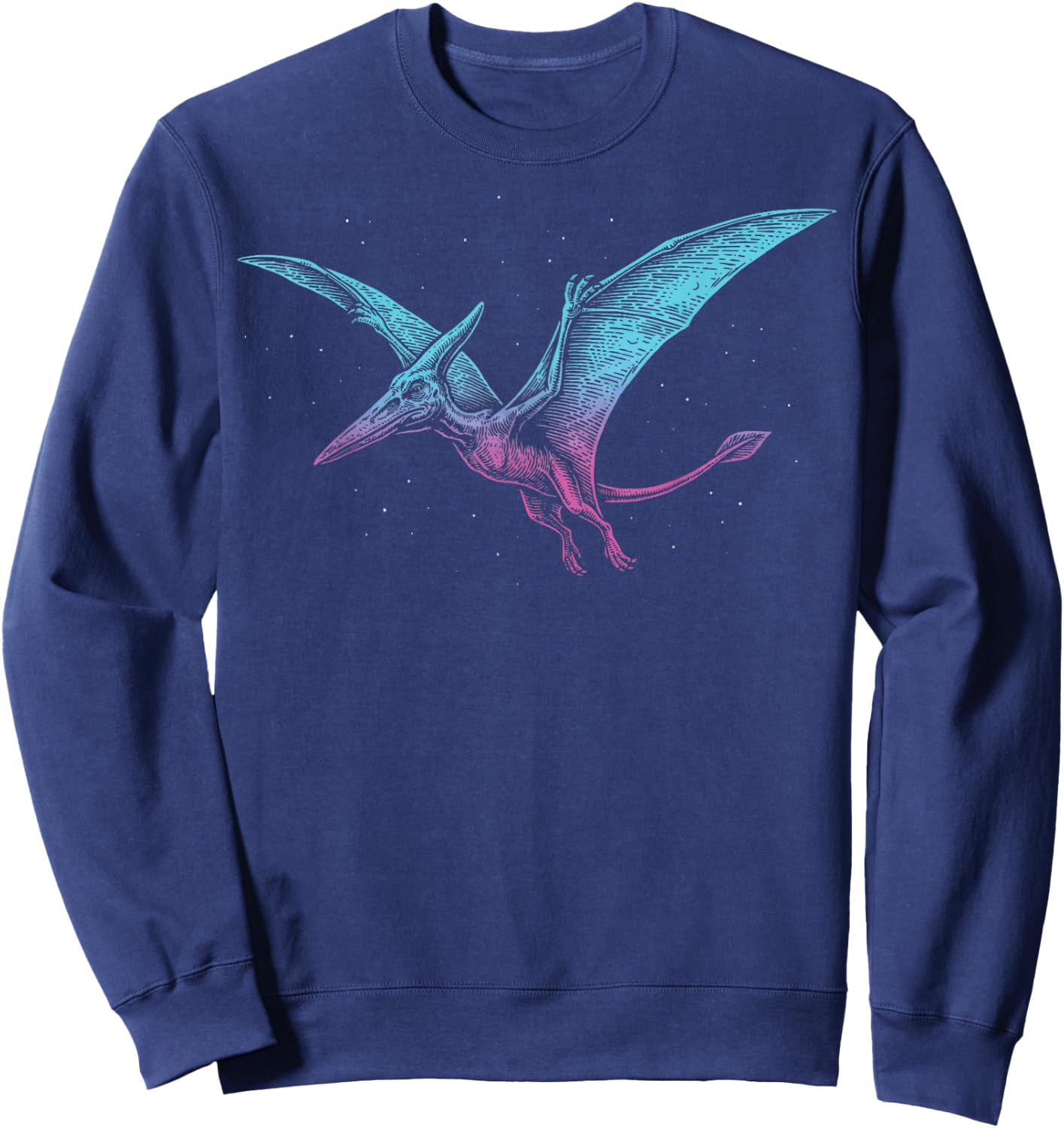 Pterodactyl Illustration Sweatshirt - Sweatshirt | Navy