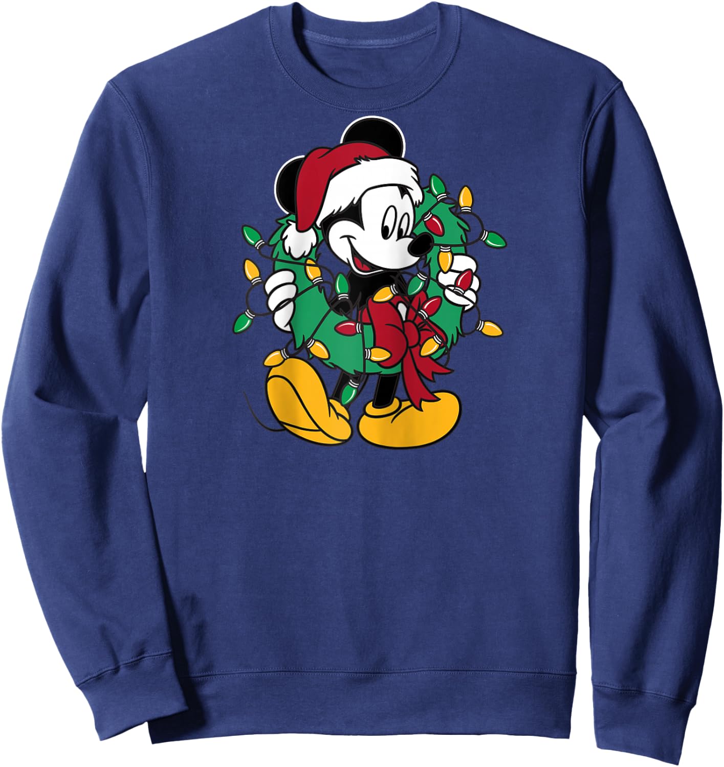 Disney - Mickey Mouse Lights Raglan Baseball Sweatshirt - Sweatshirt | Navy