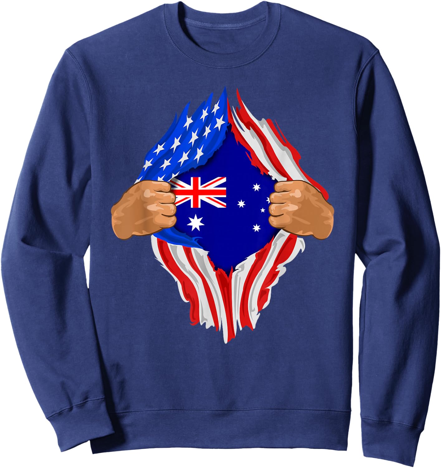 Australian Blood Inside Me | Australia Flag Gift Sweatshirt - Sweatshirt | Navy