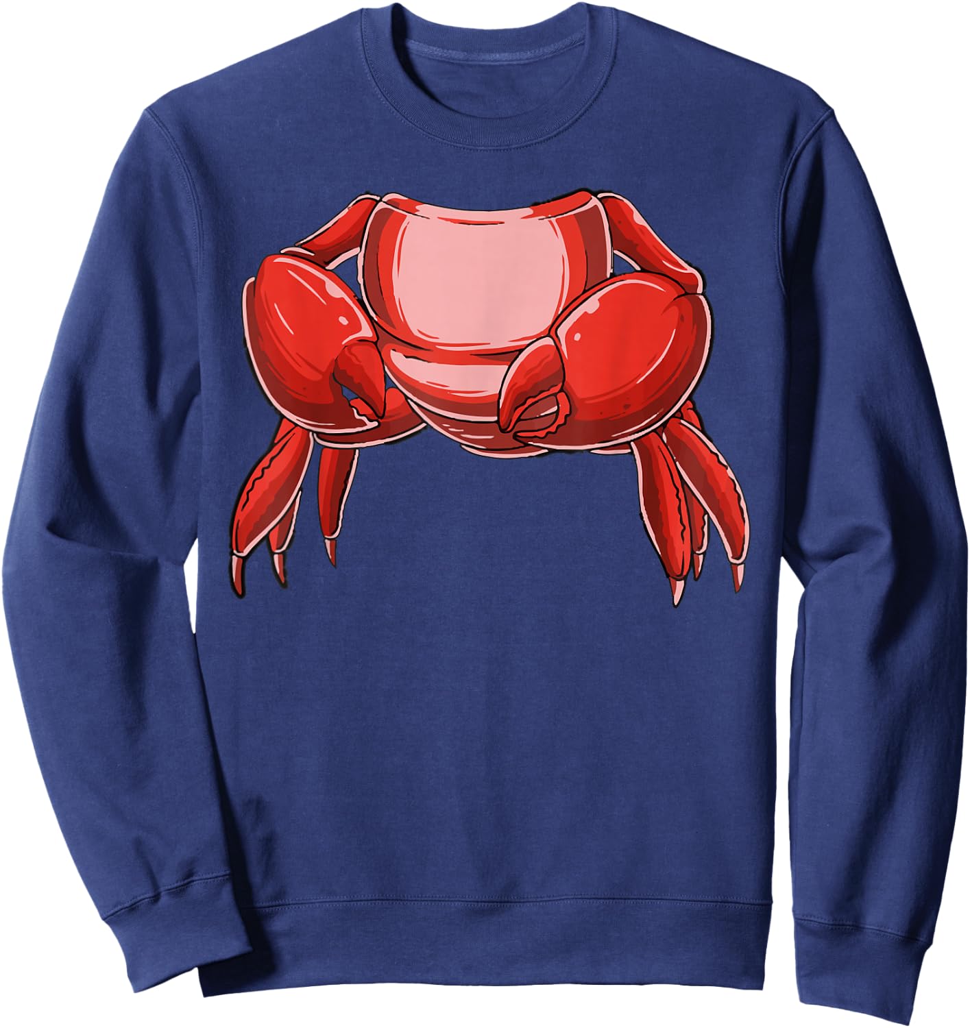 Headless Crab Costume Funny Fishing Crab Lovers Halloween Sweatshirt - Sweatshirt | Navy