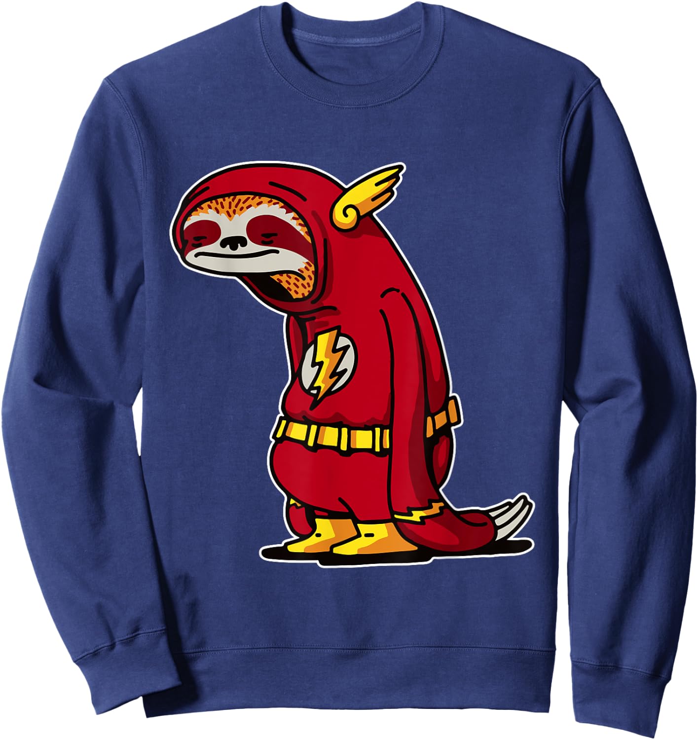 Sloth Superhero Christmas Pajama Funny Animal Wildlife X-Mas Sweatshirt - Sweatshirt | Navy