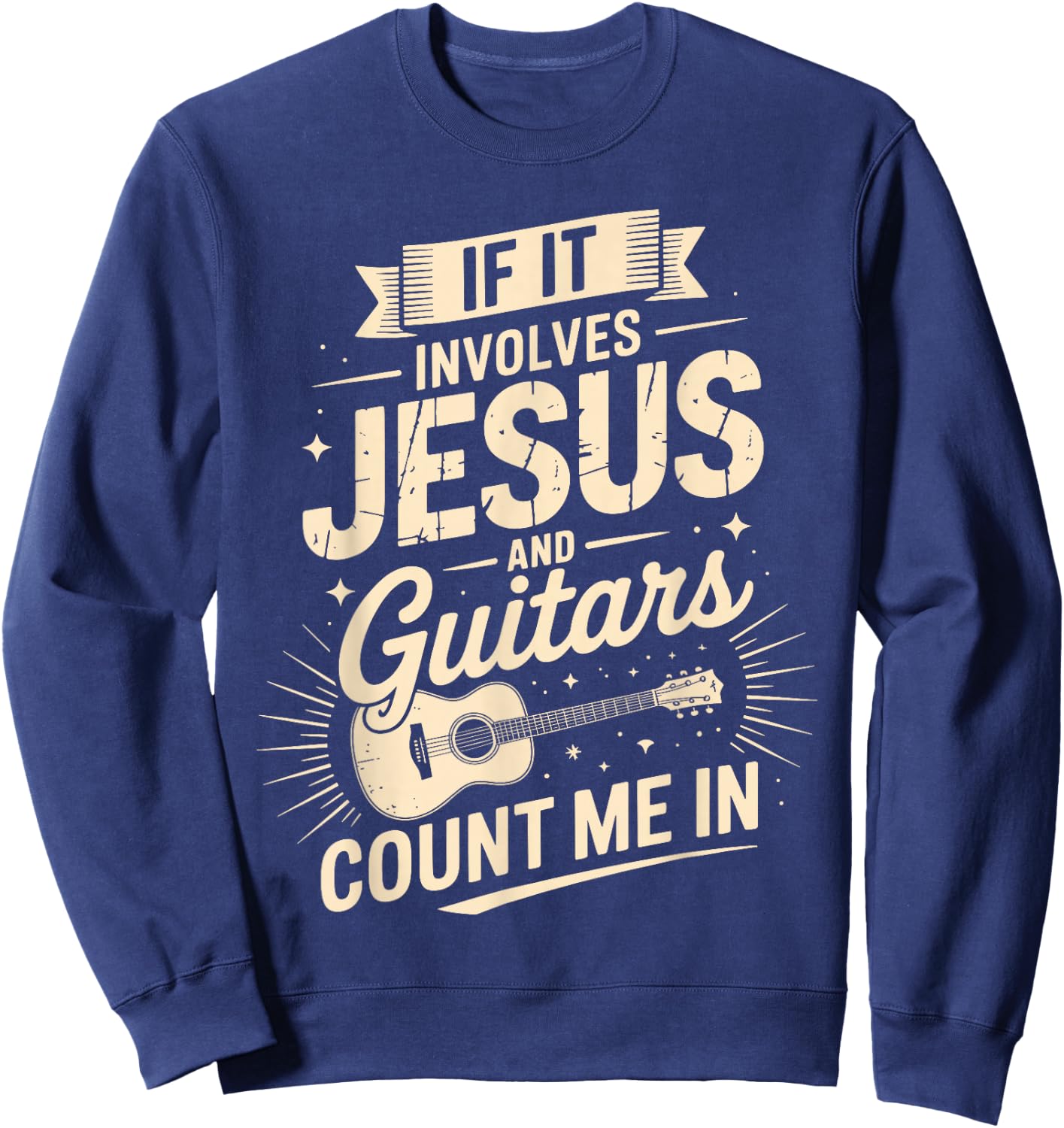 Funny Guitar Design Women Guitar Player Guitarist Sweatshirt - Sweatshirt | Navy
