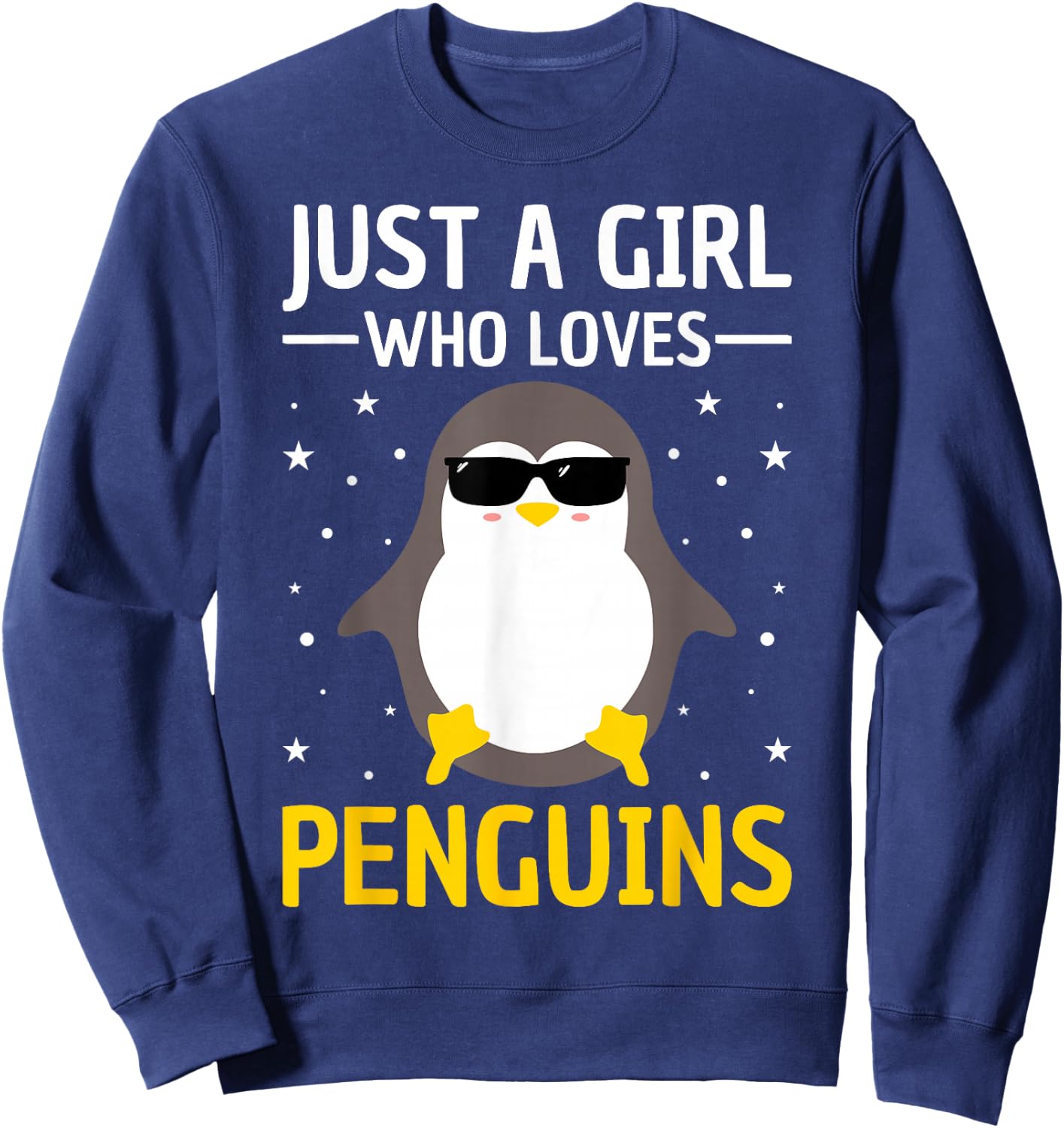 Penguin Lovers Just A Girl Who Loves Penguins Women Penguin Sweatshirt - Sweatshirt | Navy