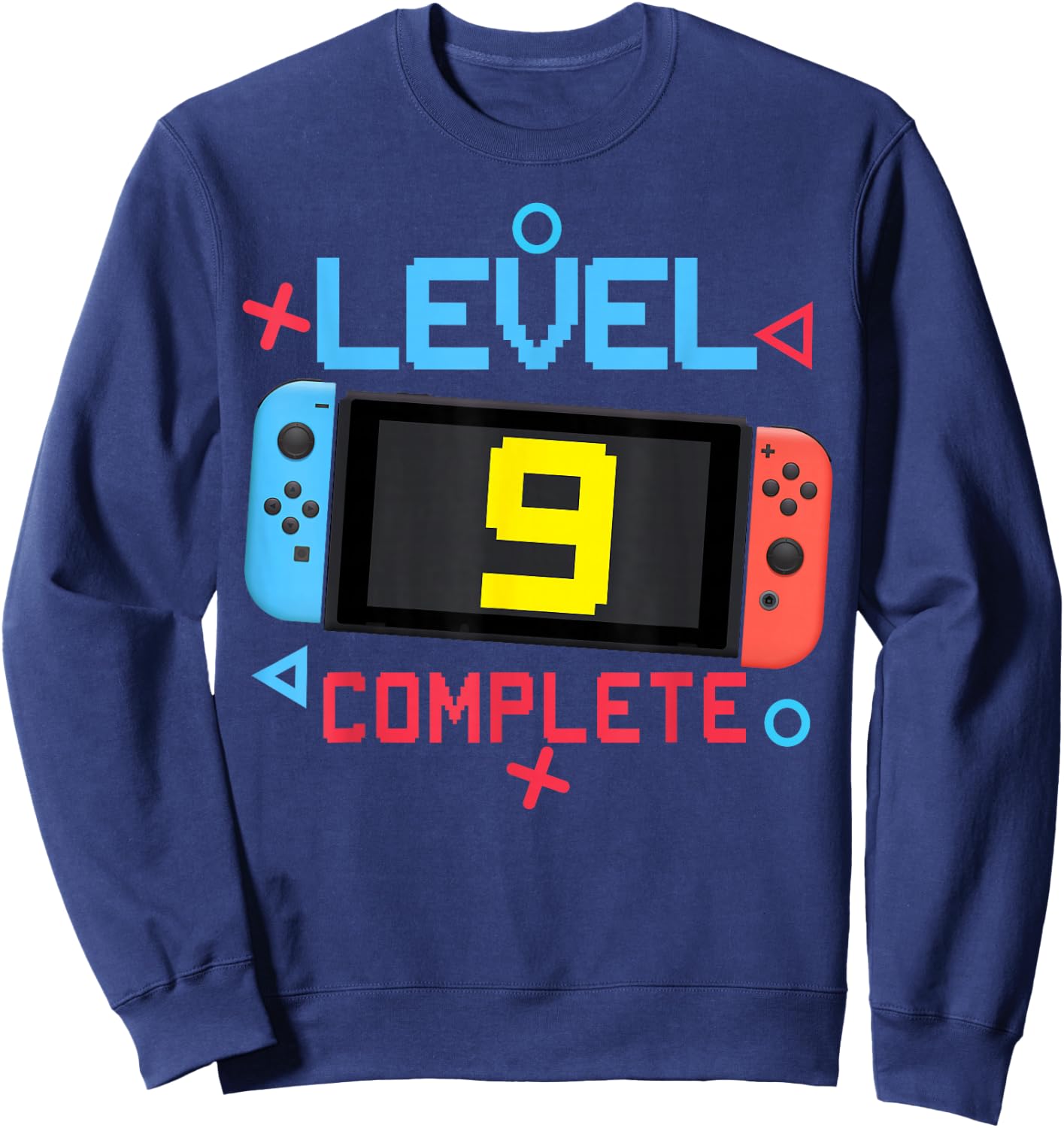 Level 9 Complete Boy 9 Years Old Bday 9th Birthday Gifts Sweatshirt - Sweatshirt | Navy