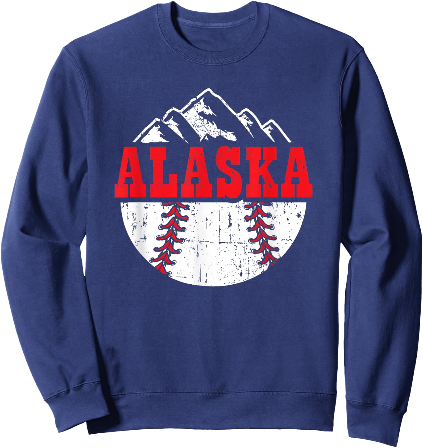 Alaska Baseball Team Player Gift | Alaskan, Softball, Sports Sweatshirt - Sweatshirt | Navy