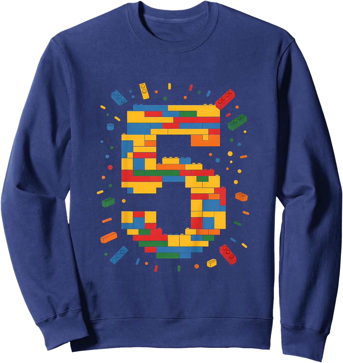 Ich Bin 5 Bausteine Geburtstag Klemmbausteine 5. Geburtstag Sweatshirt - Sweatshirt | Navy