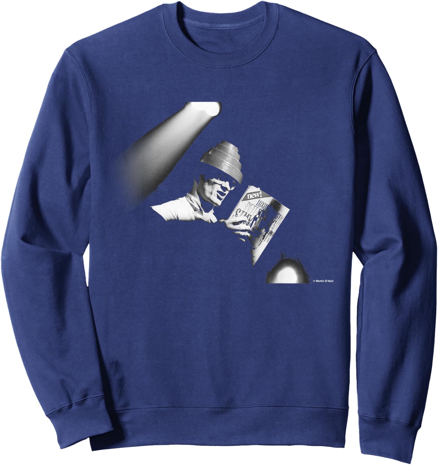 Mark Mothersbaugh Devo Live Photo By Martin O'Neill Sweatshirt - Sweatshirt | Navy