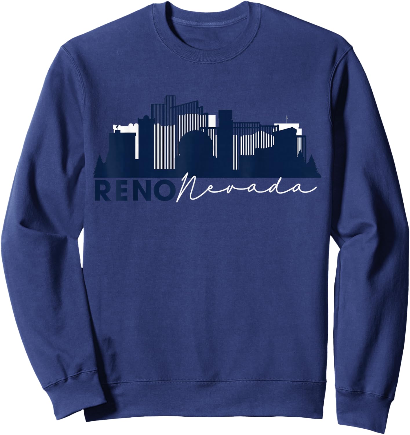 Reno Nevada Cityscape Souvenir Sweatshirt - Sweatshirt | Navy