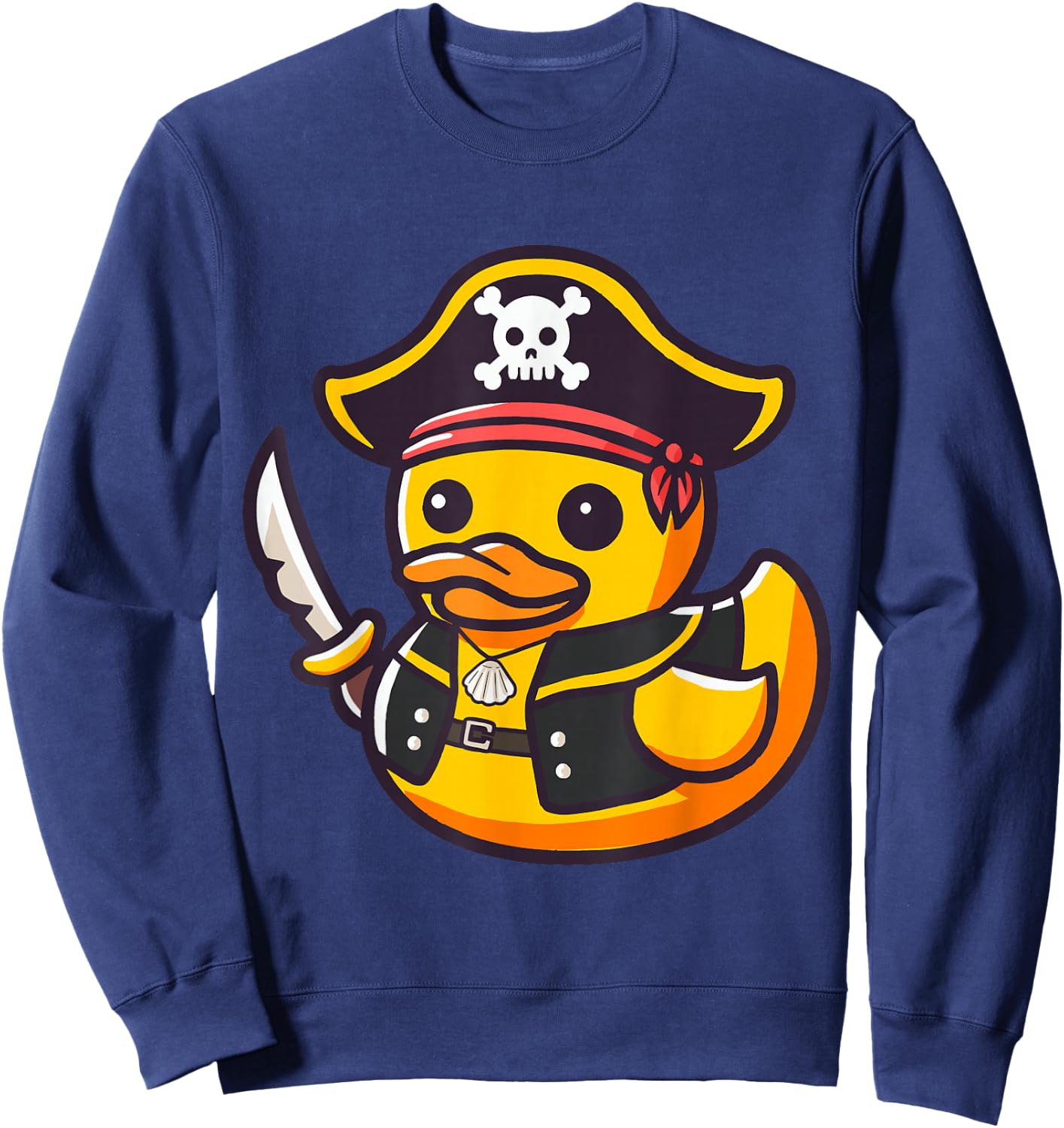 Rubber Duckies Pirate Duckling Women Kids Pirate Rubber Duck Sweatshirt - Sweatshirt | Navy