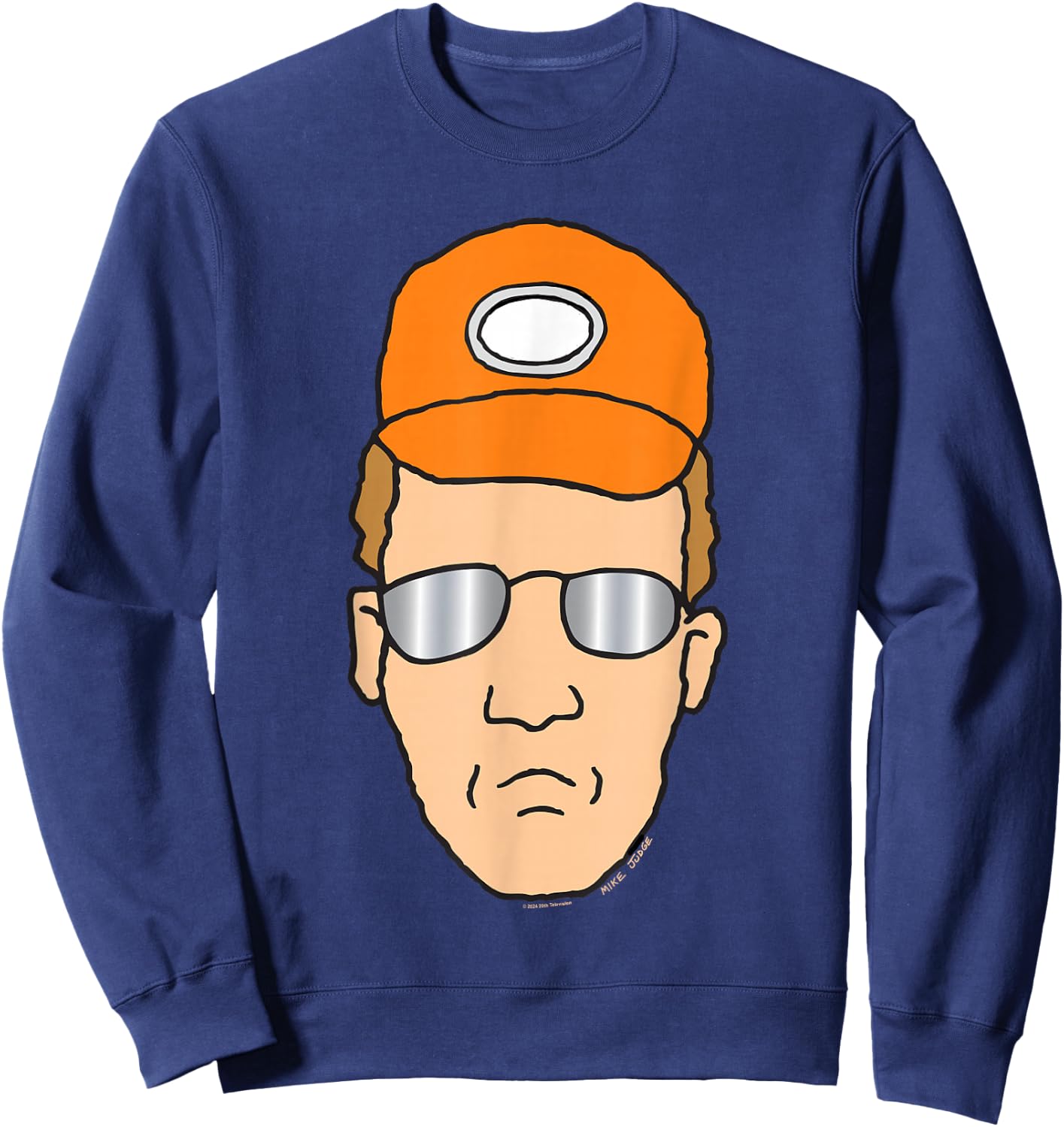 King Of The Hill Dale Gribble Simple Portrait Sweatshirt - Sweatshirt | Navy
