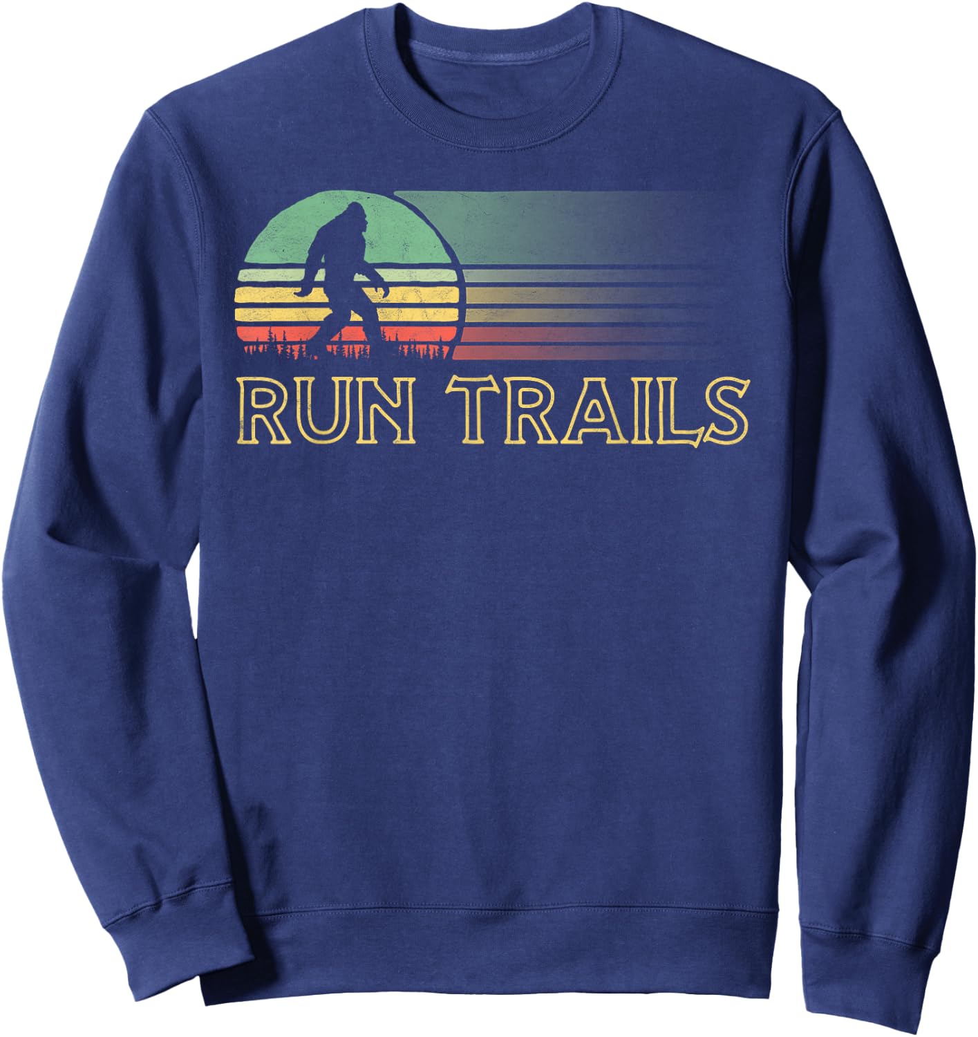 Bigfoot Runner Vintage Trail Ultra Marathon Sweatshirt - Sweatshirt | Navy